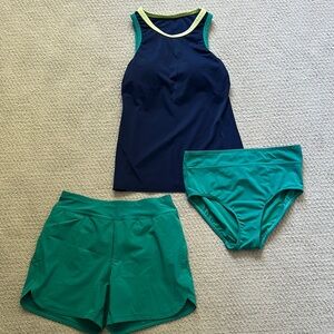 Womens Swim Set - Blue and Green